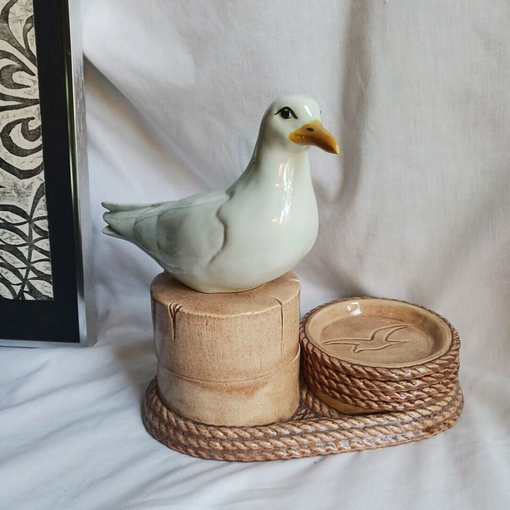 Duncan Enterprises Seagull Coaster Set Ceramic 4 Piece